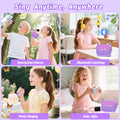 Mini Karaoke Machine Toys Gifts, Kids Portable Bluetooth Speaker with 2 Wireless Microphone and LED, Christmas Birthday Gift Idea for Girls Boys 3-12 + Year Old, Noisemaker Toys for Party (Purple) 🍁 All In One Marketplace Canada