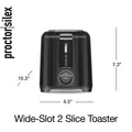 Proctor Silex 2-Slice Extra-Wide Slot Toaster with Cool Wall, Shade Selector, Toast Boost, Auto Shut-Off and Cancel Button, Black, 22215G 🍁 All In One Marketplace Canada