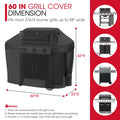 UNICOOK BBQ Cover 60 Inch, Heavy Duty Waterproof Housse BBQ, Special Fade and UV Resistant Outdoor Barbecue Grill Cover, Barbecue Accessories Compatible for Weber Char-Broil Nexgrill and More 🍁 All In One Marketplace Canada