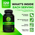 Nutratology® Organic Moringa Leaf Capsules | 1200MG Per Serving | Canadian-Made | Provides Powerful Antioxidants - Protects Against Cell Damage, Supports Liver Detox & Gut Health - 120 Caps 🍁 All In One Marketplace Canada