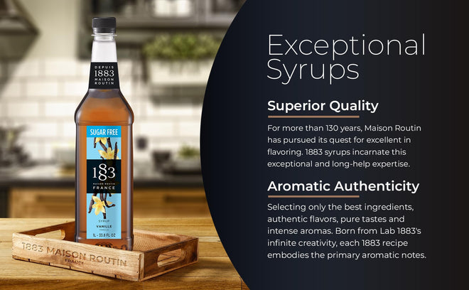 Maison Routin 1883 Sugar Free Vanilla Syrup, Pet Bottle 1000 Milliliter 🍁 All In One Marketplace Canada