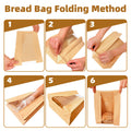 Homrelaxy 60Pcs Paper Bread Bags for Homemade Bread, Sourdough Bag with Window, 13.7 x 8.3 x 3.5 Inch Large Brown Kraft Bakery Bags for Storing Loaves & Snacks, Includes 70 Sealing Stickers 🍁 All In One Marketplace Canada