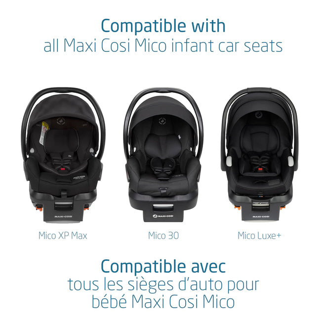 Maxi Cosi Mico Infant Car Seat Base - Compatible with All Mico Infant Car Seats, Adjustable, Anti-Rotation Stability Leg, Integrated Belt Lockoff, Self-Retracting One-Click UAS System, Black 🍁 All In One Marketplace Canada