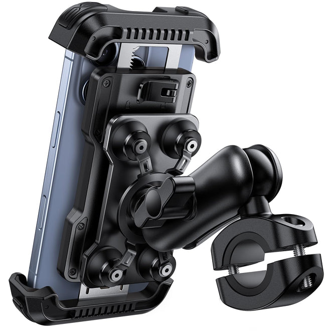 Lamicall Motorcycle Phone Mount Holder - [Dual Vibration Dampener] [720° Adjustment Arm] Motorcycle Cell Phone Holder, Bike Handlebar Phone Mount for iPhone 17 Pro/Air/16/15/14 Pro Max, 4.7-6.7" Phone 🍁 All In One Marketplace Canada