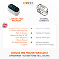 LOOKEE A320 Premium Pulse Oximeter Finger Heart Rate Oxygen Monitor | Proudly Canadian | SpO2 Blood Oxygen Level | Medical Accuracy, Alarm & PI | OLED Display | Batteries & Lanyard 🍁 All In One Marketplace Canada