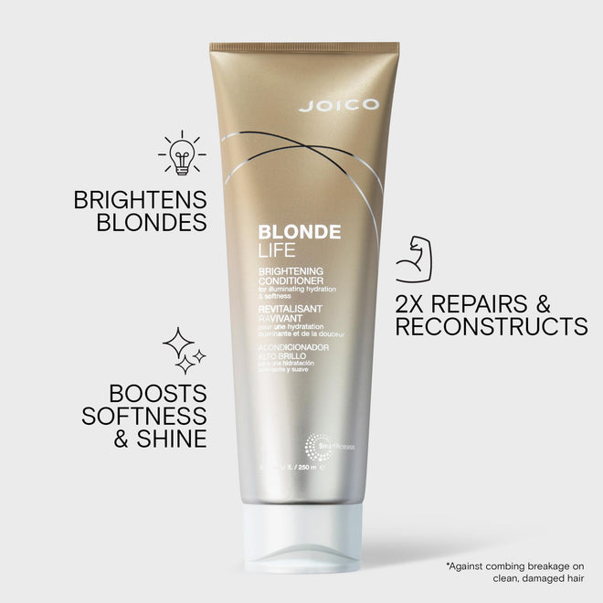 Joico Blonde Life Brightening Blonde Conditioner, Neutralizes Brassy Tones, Protect and Strengthen Bleached Hair, Anti Frizz with Coconut Oil, Sulfate Free 🍁 All In One Marketplace Canada