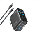 Anker Charger, 100W Max USB C Charger Block, 3-Port GaN and Ultra-Compact Wall Adapter, Smart Displayand Touch Control, for MacBook, iPad, iPhone 17/16 Series, and More (Non-Battery) (Black) 🍁 All In One Marketplace Canada