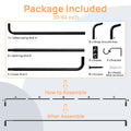 upsimples Blackout Curtain rods for windows 48 to 84 inch, Wrap Around Room Darkening Curtain Rod for Bedroom, Living Room, Adjustable from 30 to 86 Inches 🍁 All In One Marketplace Canada