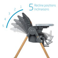 Maxi-Cosi Minla 6-in-1 High Chair, convertible, from birth, detachable kitchen booster seat, compact fold, easy to clean, Classic Graphite 🍁 All In One Marketplace Canada