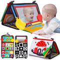 Tummy Time Baby Mirror Toy, Black and White High Contrast Baby Newborn Toys 3 6 12 Months, Montessori Crinkle Cloth Book Sensory Activity Development Gift for 0-6 Months Infant Boys Girls Easter Gift 🍁 All In One Marketplace Canada