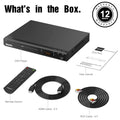 MEGATEK Region-Free HDMI DVD Player for TV, Compact CD/DVD Player with USB Port, Plays All Region DVDs & Multi Formats, Metal Housing, HDMI/RCA Cables & Remote Included 🍁 All In One Marketplace Canada