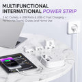 Unidapt European Plug Adapter, Unidapt US to UK Europe Power Strip for EU/UK/US with USB C and 4 USB Ports, 3 AC Outlets, Wall Mountable, 5ft Cord, for Travel Cruise Ship Home (WSS-603) 🍁 All In One Marketplace Canada