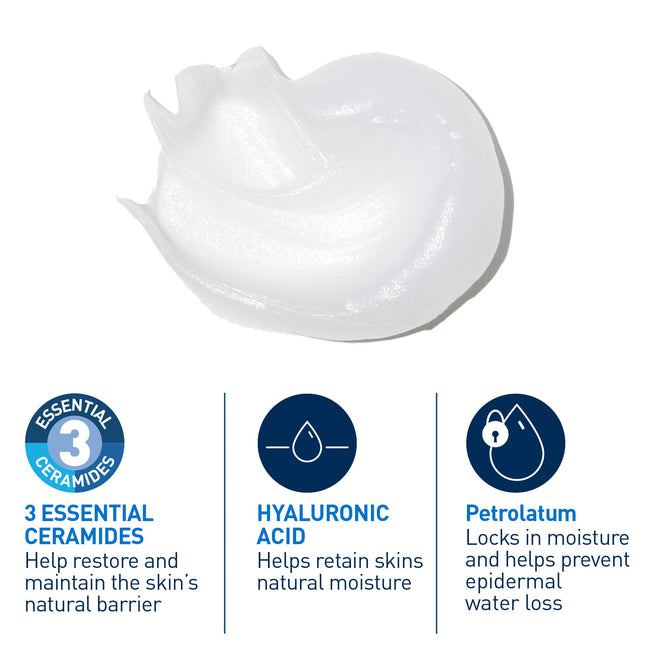 CeraVe Healing Ointment, Moisturizing Petrolatum Skin Protectant for Dry Skin with Hyaluronic Acid and Ceramides, Multi-Purpose Face, Body & Lip Balm, Lanolin-Free & Fragrance-Free, 340g 🍁 All In One Marketplace Canada