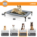 K&H Pet Products Outdoor Elevated Dog Cot, Breathable Cooling Elevated Cot Hammock Pet Bed for Large Dogs, Washable Mesh Cover, Raised Metal Frame, Collapsible, Portable - Large 42 X 30in Gray 🍁 All In One Marketplace Canada