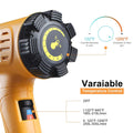 SEEKONE Heat Gun 1800W 122℉-1202℉（50℃- 650℃）Fast Heating Heavy Duty Hot Air Gun Kit Variable Temperature Control Overheat Protection with 4 Nozzles for Crafts, Shrinking PVC, Stripping Paint(5.2FT) 🍁 All In One Marketplace Canada
