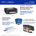 Brother MFC-J1260W Work Smart Wireless Colour Inkjet All-in-One Printer Scanner Copier for Home Office 150-Sheet Tray 16ppm Black 9ppm Colour with LC501 Starter Ink (MFCJ1260W) 🍁 All In One Marketplace Canada