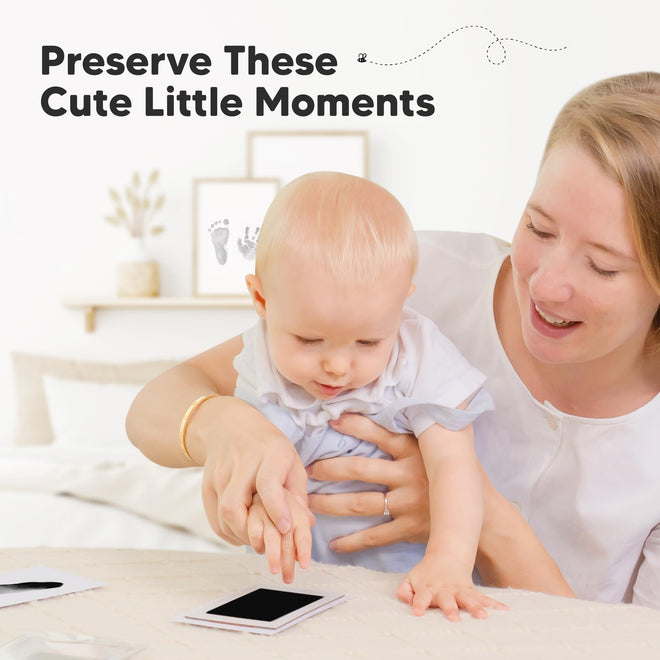 4pk Inkless Baby Hand and Footprint Kit, Mess Free Ink Pads (Jet Black, R) 🍁 All In One Marketplace Canada