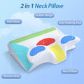 HOMCA Memory Foam Pillow, 2 in 1 Cervical Pillow for Neck Pain Relief, Ergonomic Neck Support Pillows for Side Back Stomach Sleepers with Breathable Pillowcase(White) 🍁 All In One Marketplace Canada