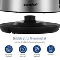 COMFEE' Stainless Steel Electric Kettle, 1.7L Tea Kettle Electric for Boiling Water, Hot Water Kettle 1500W Fast Boil with LED Light, Auto Shut-Off and Boil-Dry Protection 🍁 All In One Marketplace Canada