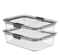Rubbermaid 2118315 Brilliance Glass Storage 8-Cup Food Containers with Lids, 2-Pack (4 Pieces Total), BPA Free and Leak Proof, Large, Clear 🍁 All In One Marketplace Canada