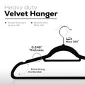Utopia Home Premium Velvet Hangers 50 Pack - Non-Slip Clothes Hangers with Tie Bar - Black Hangers - Standard Hangers with 360 Degree Rotatable Hook - Heavy Duty Coat Hangers 🍁 All In One Marketplace Canada