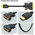 BENFEI HDMI to DVI, Bi Directional DVI-D 24+1 Male to HDMI Male High Speed Adapter Cable Support 1080P Full HD Compatible for Raspberry Pi, Roku, Xbox One, PS4 PS3, Graphics Card 🍁 All In One Marketplace Canada