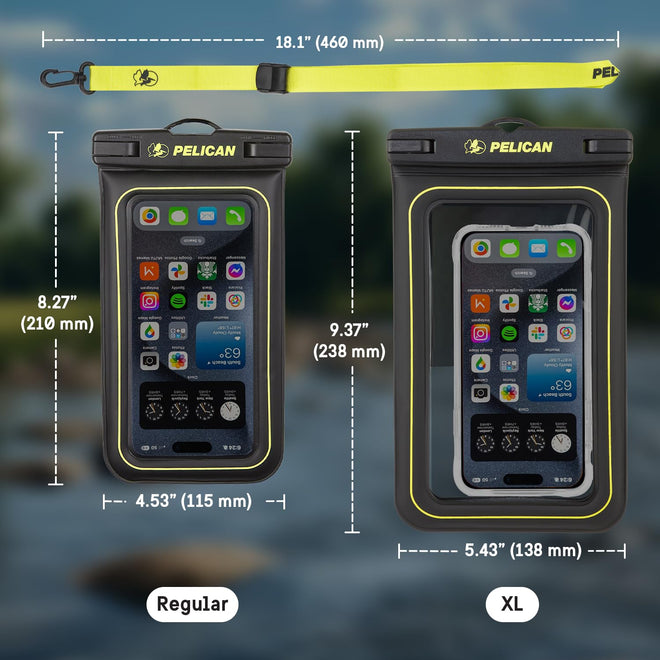 Pelican Marine Waterproof Phone Pouch (Regular) - Black/Hi-Vis Yellow 🍁 All In One Marketplace Canada