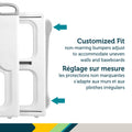 Safety 1st Perfect Fit Gate, Pressure or Hardware installed - Fits Spaces Between 28" and 42" Wide, 28" Tall. Pivoting Bumper For Uneven Openings, Solid Panel Design, Perfect for babies and Pets, White 🍁 All In One Marketplace Canada