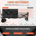 Overmont 300L Foldable Collapsible Wagon - Heavy Duty Utility Beach Wagon Cart with Rotatable Wide Wheels Inside Pockets for Camping Garden Shopping Sports - 440lbs Load 🍁 All In One Marketplace Canada