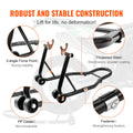 VEVOR Motorcycle Rear Wheel Stand, with U + L Fork Swingarm Spool, 850 lbs Capacity Heavy Duty Rear Wheel Stand Motorcycle Lift Jack Stand, for Suzuki Yamaha Honda Kawasaki, Black 🍁 All In One Marketplace Canada