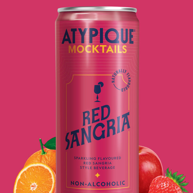 ATYPIQUE Mocktails Non-Alcoholic Cocktail, Red Sangria, 355 mL, 12-Count 🍁 All In One Marketplace Canada