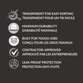 Maximum Heavy Duty Garbage Bags, 42-Gallon, 3 Mil, Clear Garbage Bags Extra Large, Tear Resistant, Industrial Strength, 32 Counts, Made In Canada 🍁 All In One Marketplace Canada