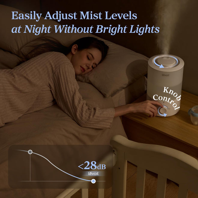 Levoit Humidifiers for Bedroom Large Room, 3L Top Fill, Oil Diffuser, White 🍁 All In One Marketplace Canada