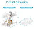2 Tier Bathroom Organizer, Vtopmart 2 Pack Clear Under Sink Organizers Vanity Counter Storage Container, Medicine Cabinet Drawers Bins, Pull-Out Organization with Track for Pantry, Kitchen 🍁 All In One Marketplace Canada