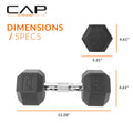 CAP Barbell 25 lb Rubber Coated Hex Dumbbell 🍁 All In One Marketplace Canada