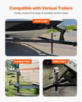 VEVOR A-Frame Trailer Jack, 5000 lbs Dynamic Load Capacity, Trailer Jack Stand with Handle & Rectangular Footpad, 15-inch Vertical Travel, Suitable for RV, Horse, Utility Trailers, Yacht Trailers 🍁 All In One Marketplace Canada