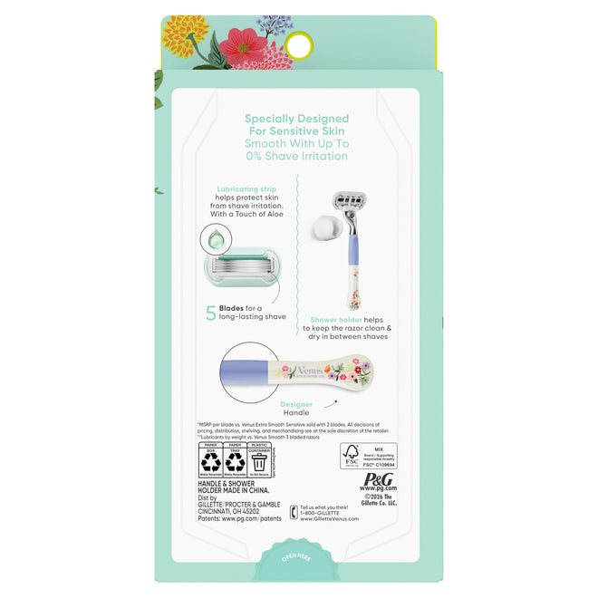 Gillette Venus Extra Smooth Sensitive, 1 Women’s Razor Blades for Sensitive Skin, 7 "5-Bladed" Razor Refills, 1 Pack (Count of 8) 🍁 All In One Marketplace Canada