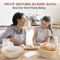 KOACKL Sourdough Bread Starter Kits, Banneton Sourdough Bread Making Tools Kit, Banneton Proofing Basket Making Bread Basket Baking for Baking Dough with Rising Pattern (Round and Oval) 🍁 All In One Marketplace Canada
