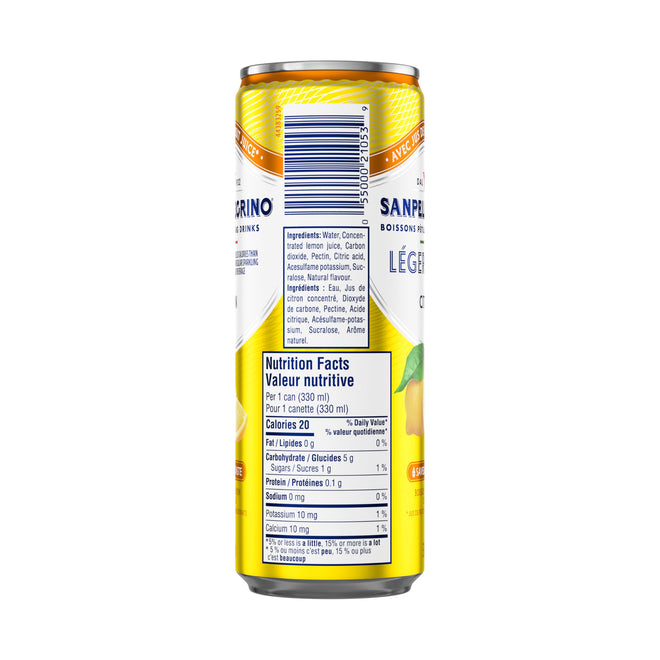 San Pellegrino Light Lemon, Sparkling Fruit Beverage, 24 x 330ml 🍁 All In One Marketplace Canada