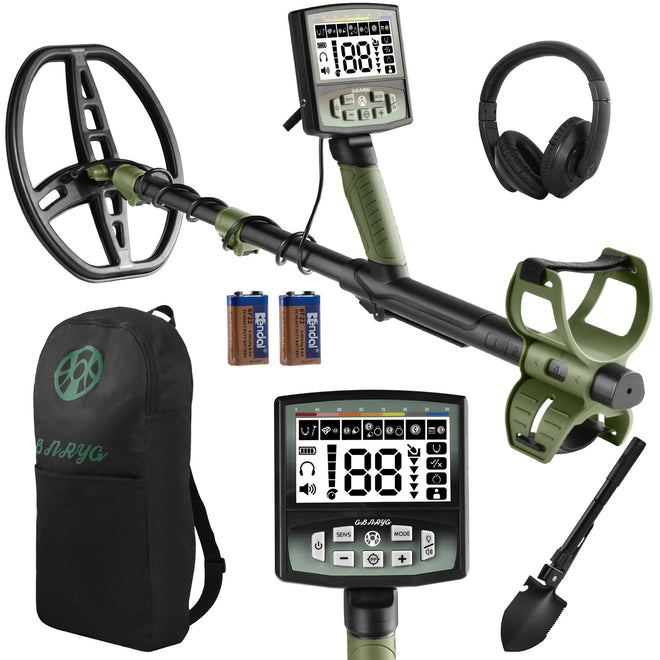 Gbnryg Professional Metal Detector for Adults,12" IP68 Waterproof Search Coil with LCD Backlight,5 Modes Gold Detector,Advanced DSP Chip&High Accuracy System for Beach/Gold Hunting 🍁 All In One Marketplace Canada