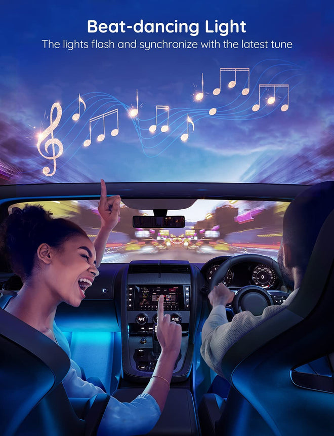 Govee Interior Lights for Car, App Control Smart Car Lights with DIY Mode and Music Mode, Waterproof LED Interior Lights with 2 Lines Design, RGB Under Dash Car LED Lights with Car Charger, DC 12V 🍁 All In One Marketplace Canada