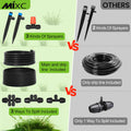 MIXC 101FT Drip Irrigation System, Easy to Setup Automatic Garden System with Anti-UV 1/4" & 1/2" Tubing - Water-Saving Adjustable Nozzles & Sprinklers for Patio, Greenhouse, Raised Bed, Potted Plants 🍁 All In One Marketplace Canada