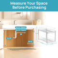 2 Tier Bathroom Storage Organizer, Vtopmart 4 Pack Clear Under Sink Organizers Vanity Counter Storage Container, Medicine Cabinet Drawers Bins, Pull-Out Organization with Track for Pantry, Kitchen 🍁 All In One Marketplace Canada