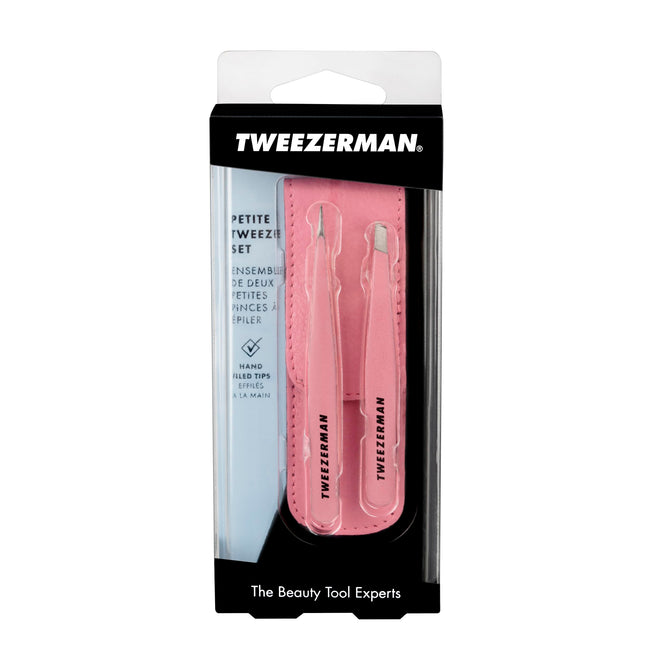 Tweezerman Exclusive Tea Rose Petite Tweeze Set - Tweezers for Eyebrows, Travel Tweezers for Eyebrows, Facial Hair, Ingrown Hair 🍁 All In One Marketplace Canada