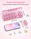 Daviky Weekly Pill Organizer 2 Times a Day, 7-Day AM PM Medicine Case, Travel-Friendly Pill Box for Fish Oils, Vitamins & Supplements 🍁 All In One Marketplace Canada
