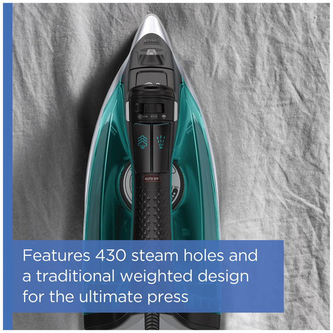 Rowenta Pro Master Stainless Steel Soleplate Steam Iron for Clothes, 1775 Watts, 210 g/min, 400 Microsteam Holes, Anti-Drip, Auto Shutoff, Powerful Steam, DW8360, Black & Blue 🍁 All In One Marketplace Canada