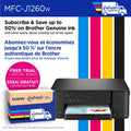 Brother MFC-J1260W Work Smart Wireless Colour Inkjet All-in-One Printer Scanner Copier for Home Office 150-Sheet Tray 16ppm Black 9ppm Colour with LC501 Starter Ink (MFCJ1260W) 🍁 All In One Marketplace Canada