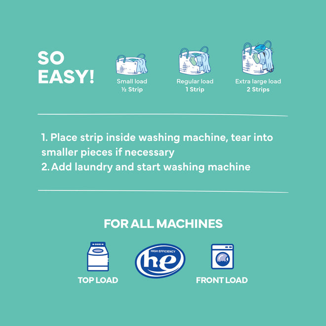 Tru Earth Compact Dry Laundry Detergent Sheets, Unscented - Up to 128 Loads (64 Sheets) - Paraben-Free - Original Eco-Strip Liquidless Laundry Detergent, Travel Laundry Sheets 🍁 All In One Marketplace Canada