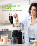 Juicer Machine, 6.5" Large Feed Chute Cold Press Juicer with 350W, Slow Masticating Juicer for Whole Vegetables & Fruits, High Juice Yield, Easy to Clean, Black 🍁 All In One Marketplace Canada