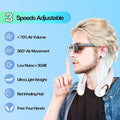 Neck Fan Rechargeable with LED Display & 360° Cooling Airflow, Portable Fan Bladeless Cooler, 4000mAh Battery, 3 Speed Settings, Ultra-Quiet Personal Fans for Home, Office, Travel, Sports - White 🍁 All In One Marketplace Canada